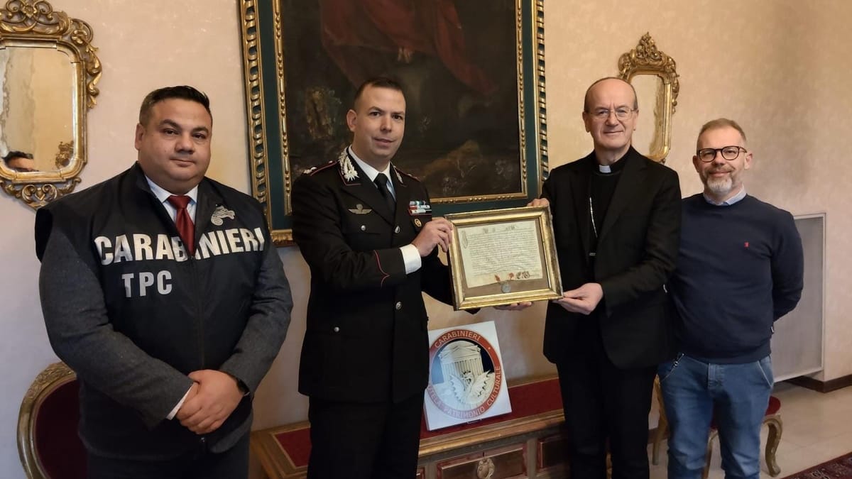 Carabinieri recovers original handwritten papal letter by Pope Clemente X