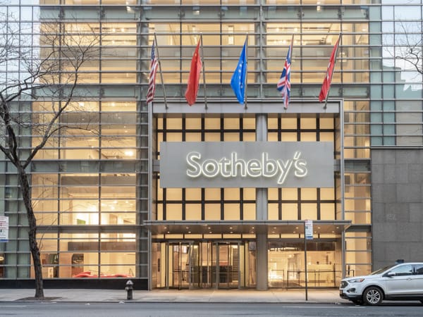 An exterior shot of Sotheby's location on the Upper East Side of Manhattan