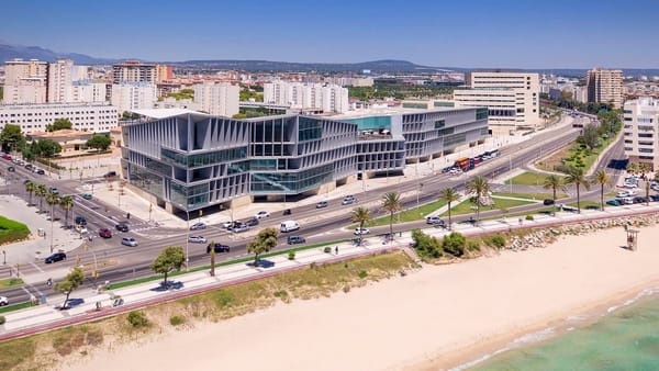 Art Cologne Palma Mallorca will be held at the Palau de Congressos de Palma convention center, pictured in an aerial view