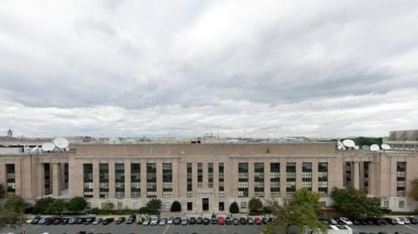 The Wilbur J. Cohen Federal Building is pictured in an aerial view